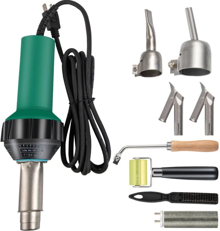 Mophorn - 1600 w PVC-Dachschweißgerät, 8-teiliges Pistolenset, 220 v Kunststoffschweißwerkzeug, Glimmerkern, stufenlose ...