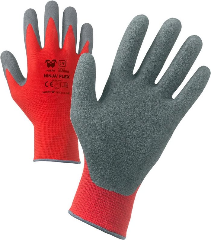 Neri - Ninja Flex Sicherheitshandschuhe - 9 (l) - Grau / Rot - Grau / Rot