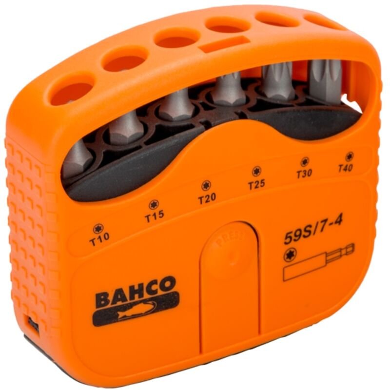 Bahco 1/4 Bitsatz für TORX-Schrauben 22 mm x 65 mm x 75 mm - 7-tlg.