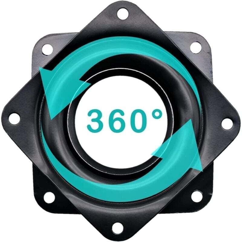 Thumbnail - 4 Stück Lazy Susan Drehteller, Metall-Schwenkplatte, 360 Grad drehbare Halterung, Kugellager-Schwenkplatte für Tischstuh...