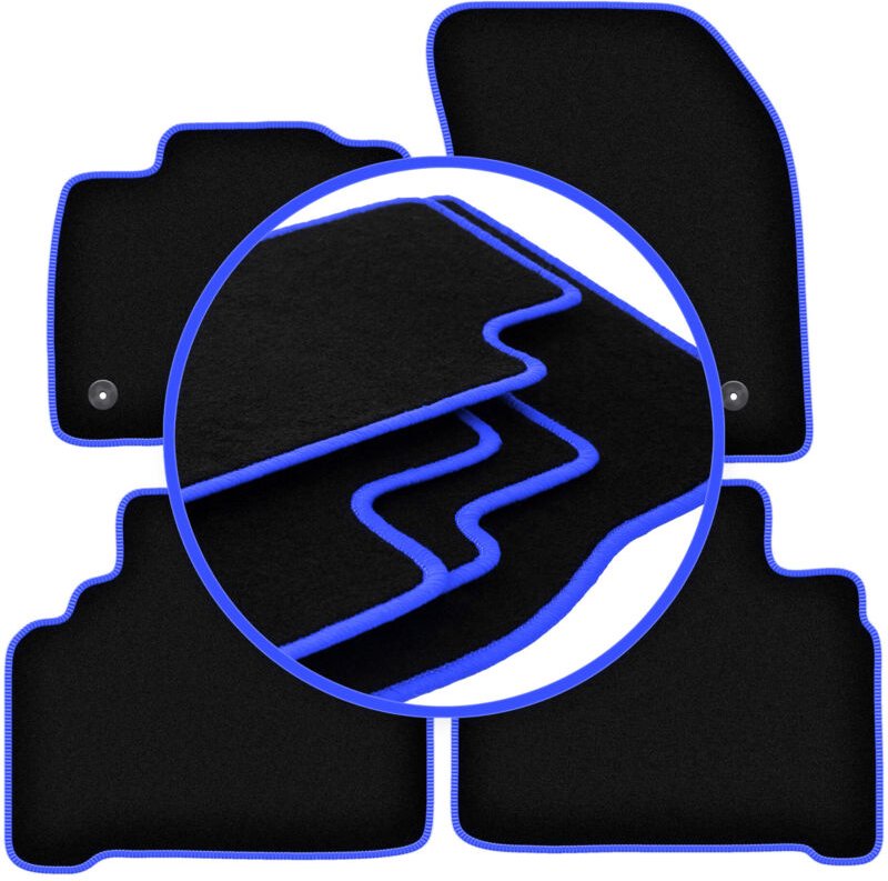 CARLUX-BLUE Autofußmatten für: Ford S-MAX MK2 Minivan (2015-)
