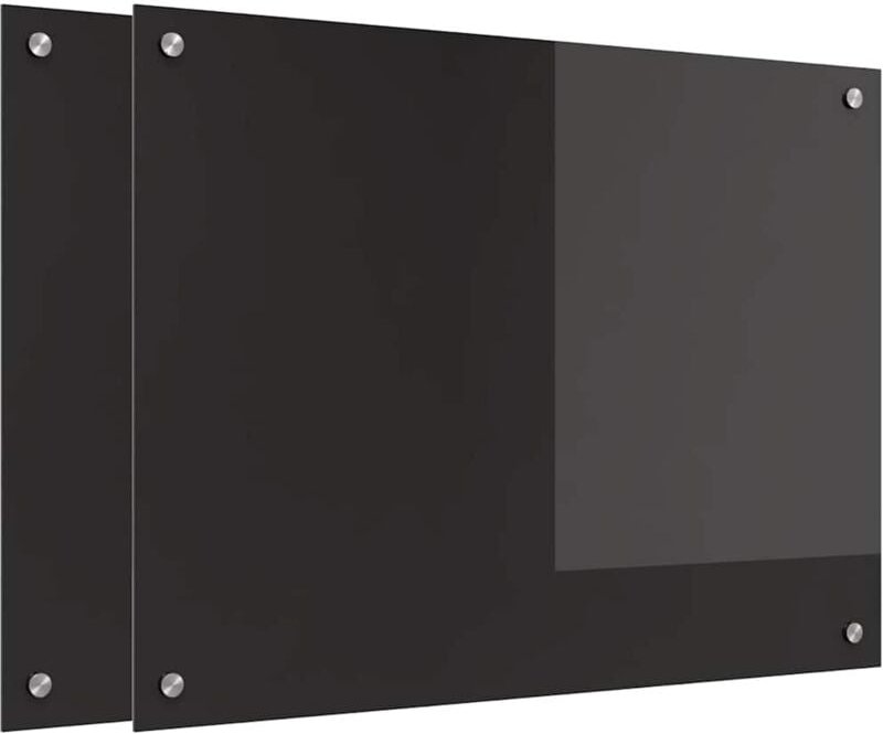 Küchenrückwand Schwarz 80 x 60 cm Gehärtetes Glas vidaXL