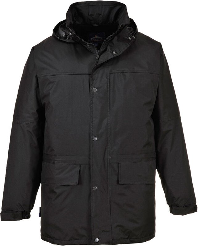 Parka Oban mit Fleece gefüttert, Schwarz, 2XL