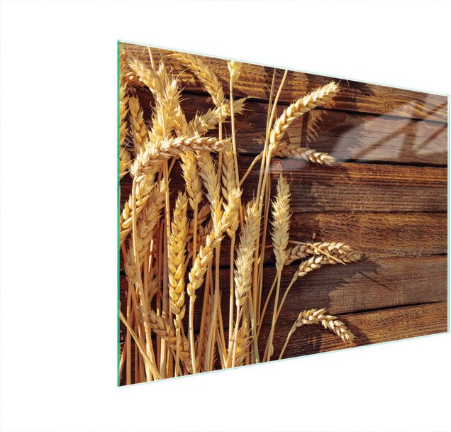 Glasschneidebrett 40x30 Weizen