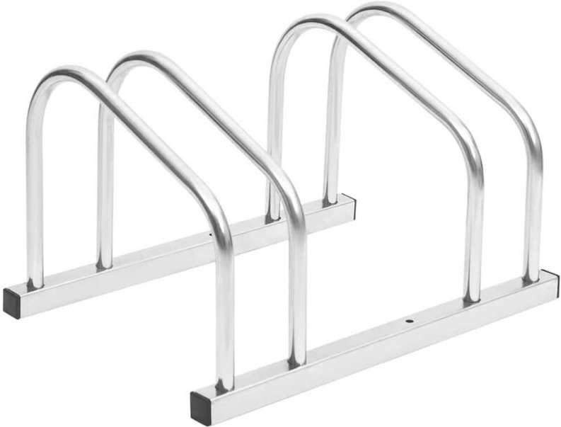 Maison Exclusive Fahrradständer für 2 Fahrräder Verzinkter Stahl