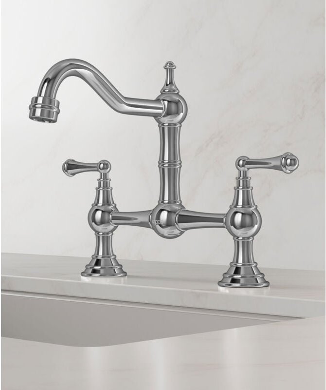 Spültischarmatur im Retro-Stil - Verchromt