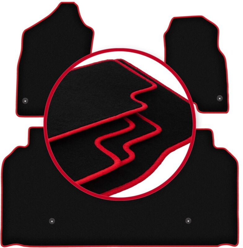 CARLUX-RED Auto-Fußmatten für: Dodge RAM 1500 lang (2019)