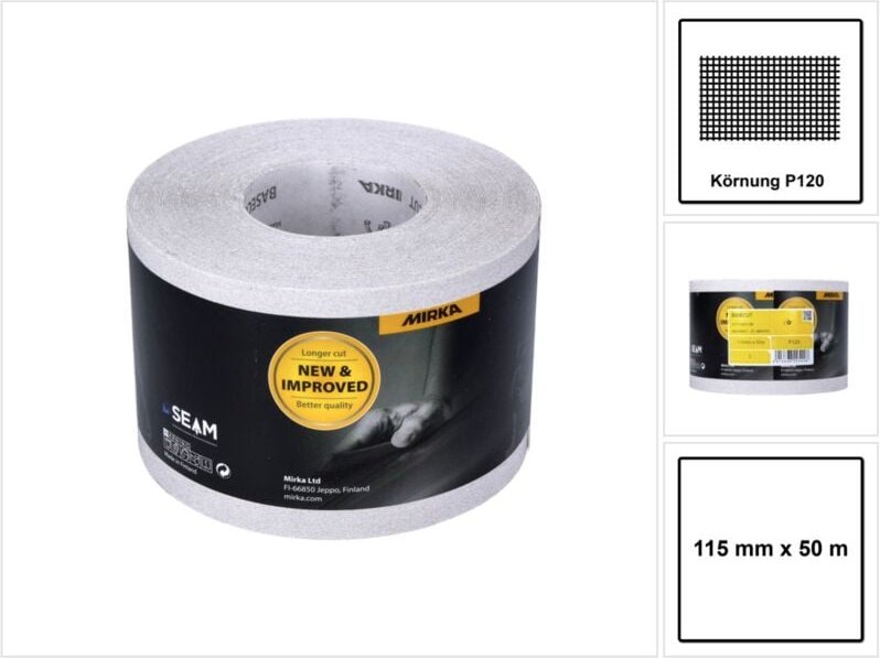 Basecut-Schleifrolle 115 mm x 50 m K120 - Mirka