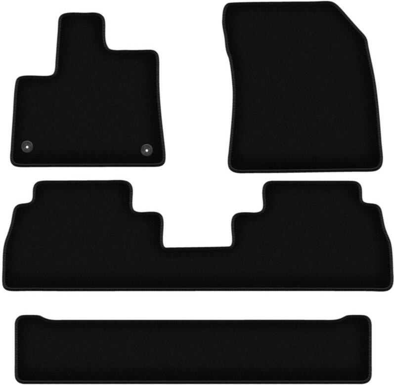 BASIC schwarze Veloursmatten für: Toyota ProAce City 7-Sitzer (2018-)