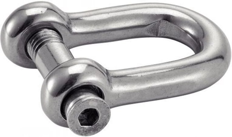 Gewindeschraube aus Edelstahl A4 D8mm, sechskantige, geschmiedete, gerade Nietmuttern - Packung mit 5 Stück