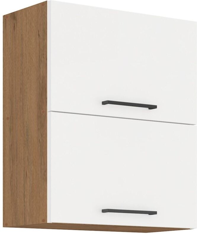 Küchen Preisbombe - Vigo Hängeschrank 60 Eiche Lancelot Weiß Hochglanz Küchenzeile Küchenblock Küche