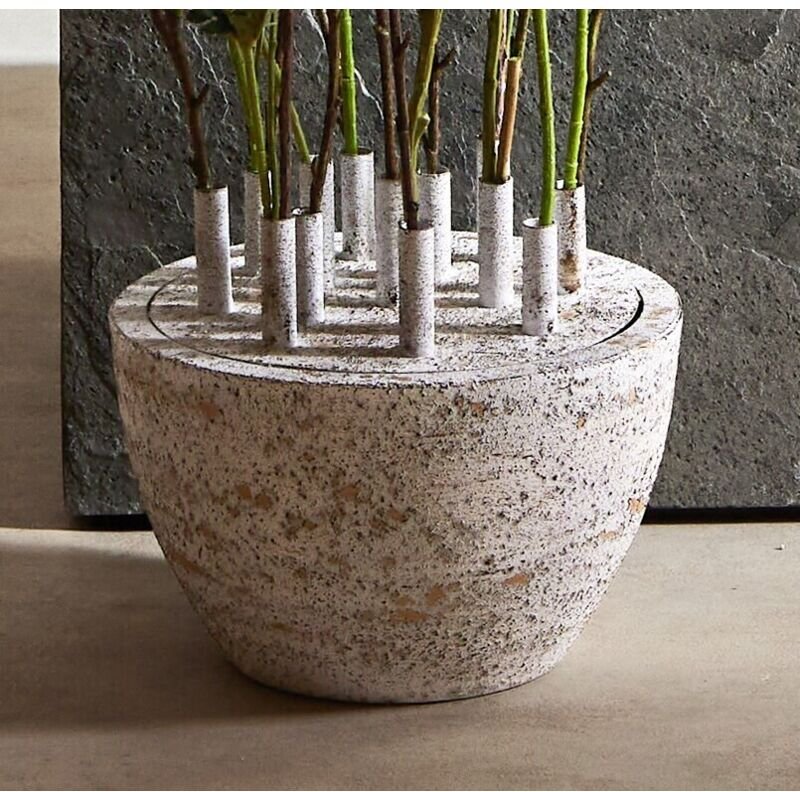 Metallbox mit Deckel, weiß marmorierte Goldröhren, 31 x 26 cm. 31 x 26 cm