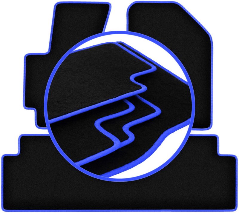 CARLUX-BLUE Autofußmatten für: Kia Soul II Minivan (2013-)