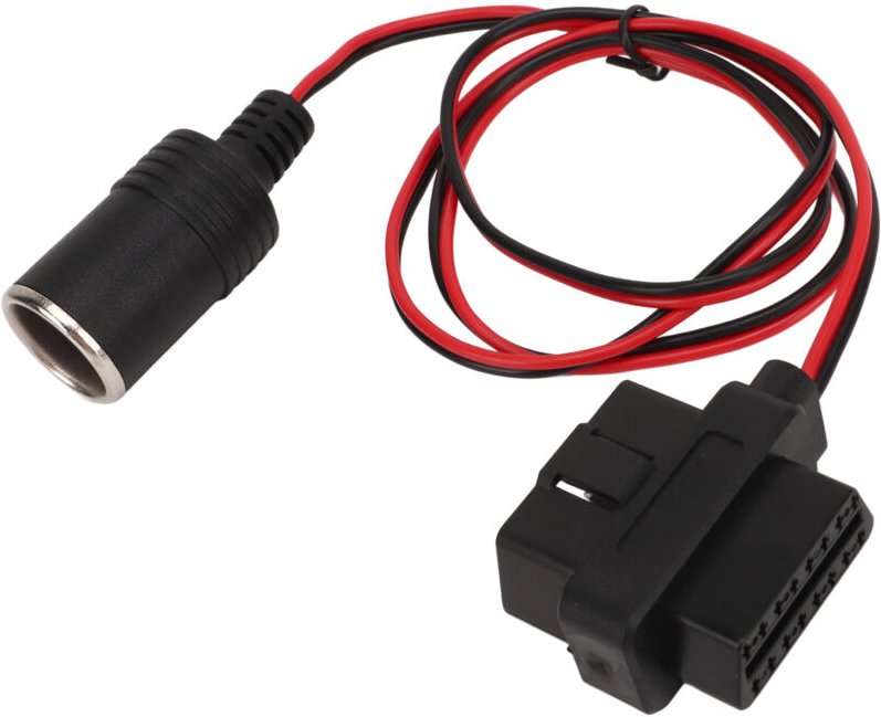 Zoternen - OBD2 Zigarettenanzünder-Adapter, 16-polig, T-Stecker, Netzkabel für Autos mit obd