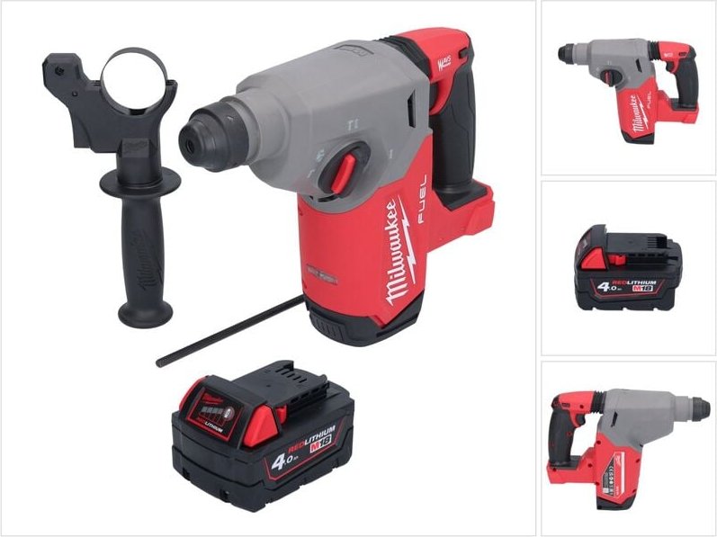 Milwaukee M18 FH-401 Akku Bohrhammer 18 V 2,5 J SDS plus Brushless + 1x Akku 4,0 Ah - ohne Ladegerät