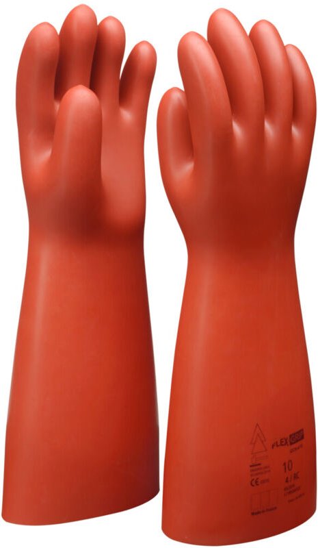 Ks tools Elektriker-Schutzhandschuh mit mechanischem Schutz, Größe 10, Klasse 0, rot ( 117.0069 )