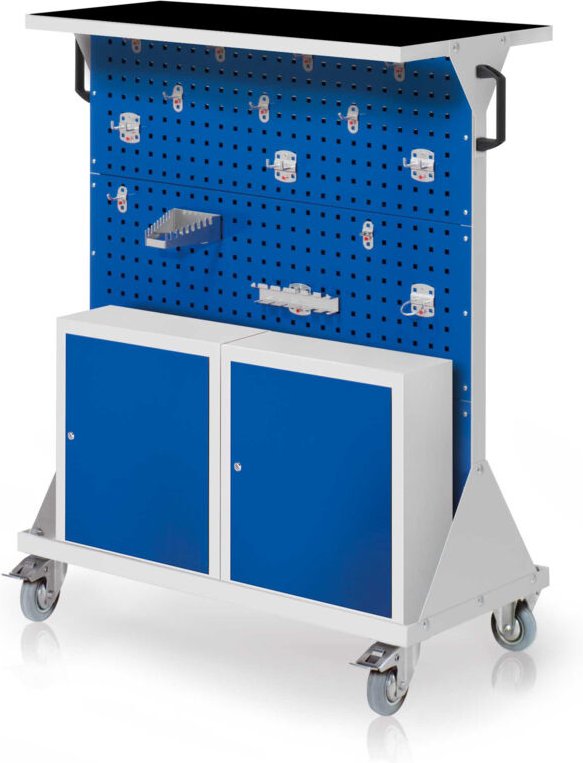 Kappes RasterMobil® mobiler Arbeitsplatzschrank Größe 3 1270x1000x500mm 24-teilig mit Auflageboden inkl. Riffelgummimatt...