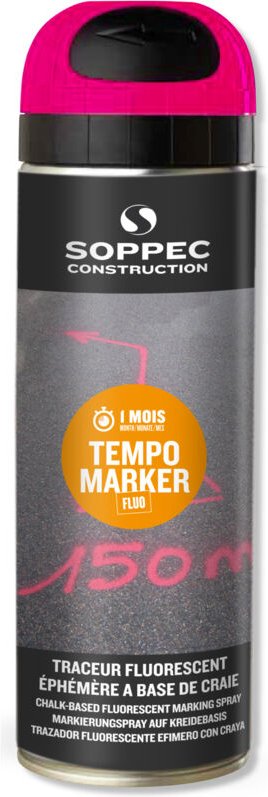 Sprühdose - Eventplotter Kirsche fluo ephemer 1 Monat fluoreszierend SOPPEC tempo marker - 141725o