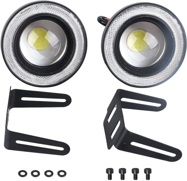 Jeffergarden - 2-teiliges Auto-Nebelscheinwerfer, 3,5-Zoll-LED-Halo-Ring-Lampe, 30 w, 1200 lm, 6000 k bis 7000 k, COB-Bl...
