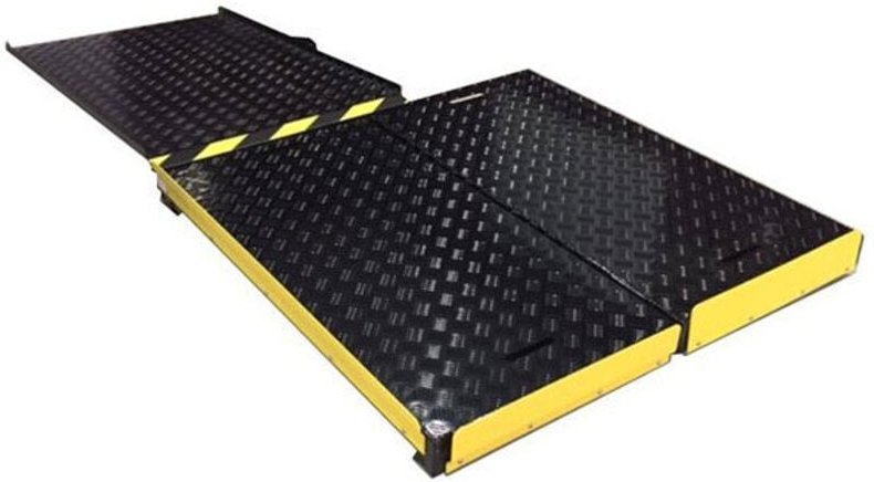 Thumbnail - Barrierefreie Plattform 1,20 x 1,20 m + Rohlstuhlrampe 1,20 m – Überwindungshöhe: 12 cm - Stückpreis - PFFBK01/BLISS1208...