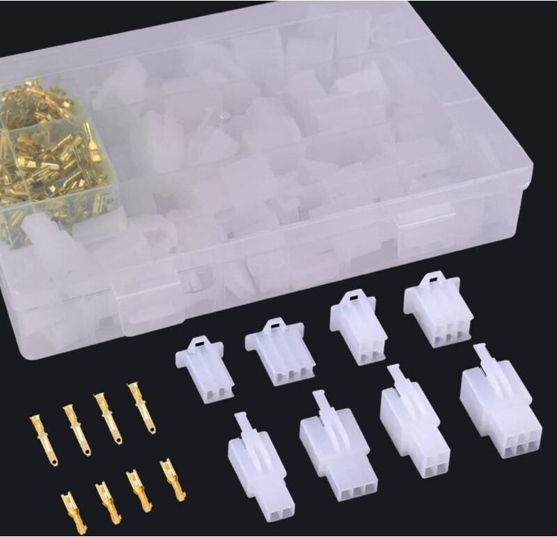 380 Stück Motorrad-Elektrikstecker 2 3 4 6 Pin Kfz-Elektrikkabelverbinder 2,8 mm Männlich Weiblich für Motorrad Auto LKW...