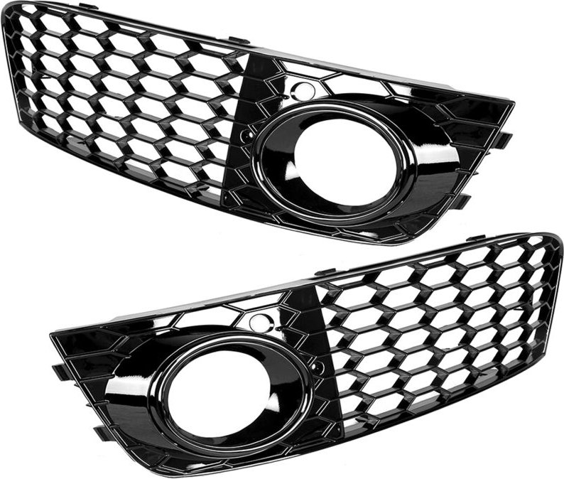 Ej.life - wabengrill a4 b8,A4 Nebelscheinwerfer Gitter, Nebelscheinwerfer Abdeckung 1 Paar Frontstoßstange Nebelscheinwe...