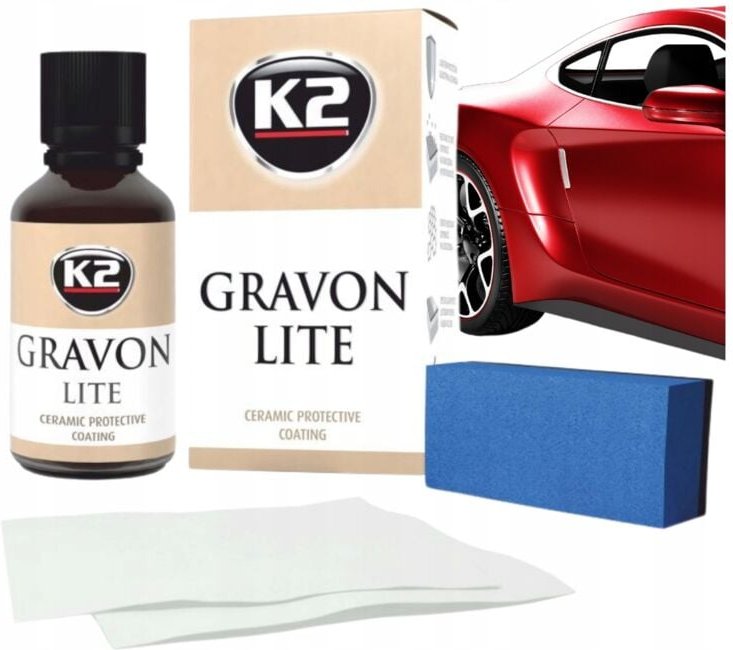 Keramikbeschichtung für Lack K2 Gravon Lite Schutz und Glanz 2 Schichten 30 ml