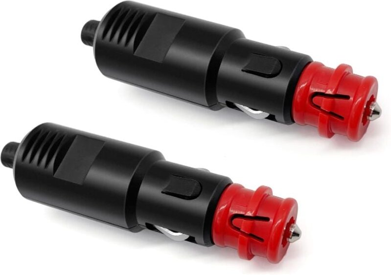 Thumbnail - 2 Stück 12 V/24 v Zigarettenanzünder-Steckdose, Universalstecker mit 8 a Sicherung, Zigarettenanzünder-Stecker für Auto,...