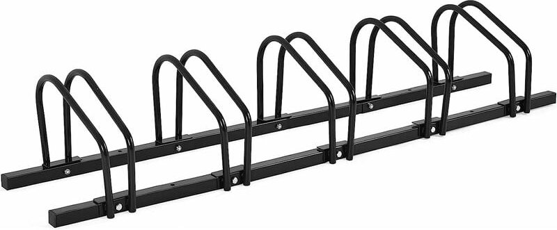 GOPLUS Fahrradständer Radständer Für 5 Fahrräder, Aufstellständer aus Stahlrohr, Rostfrei, Korrosionsbeständig, Platzspa...
