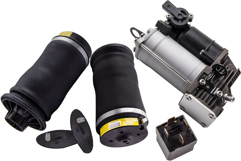 2 Hinten Federbein + 1 Kompressor for Mercedes W164 X164 ML500 1643201204 1643200625 164320120 Hinten Luftfederung Kompr...