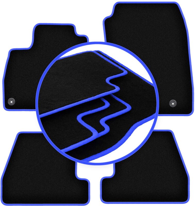 CARLUX-BLUE Autofußmatten für: Ford Focus MK3 FL Limousine, Kombi, Fließheck (2017-2020)