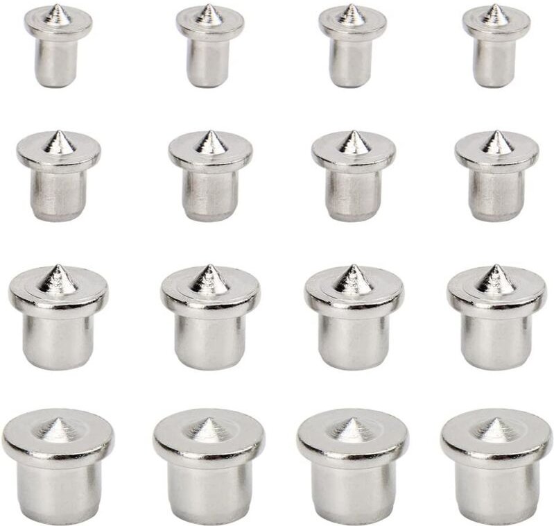 16-teiliges Holzausrichtungsdübel-Zentrierpunkt-Dübelzentrierwerkzeug für die Holzbearbeitung in der Dübelmitte, 6 mm, 8...