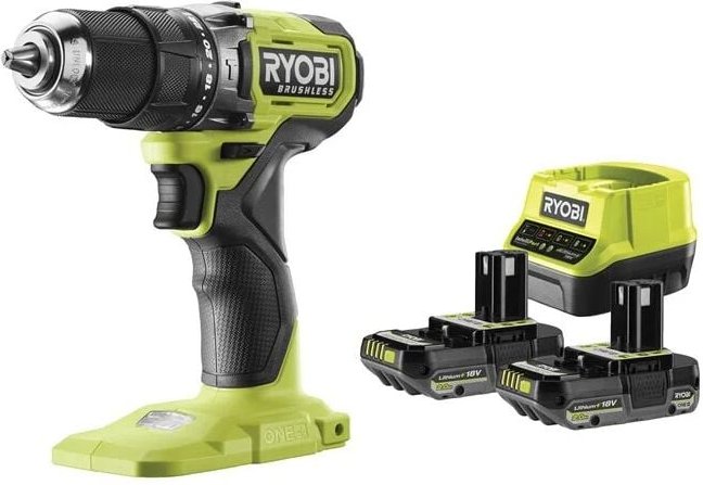 Ryobi RPD18BL1-2C20S 18 V bürstenloser 2 x 2 Ah Akku-Schlagbohrschrauber