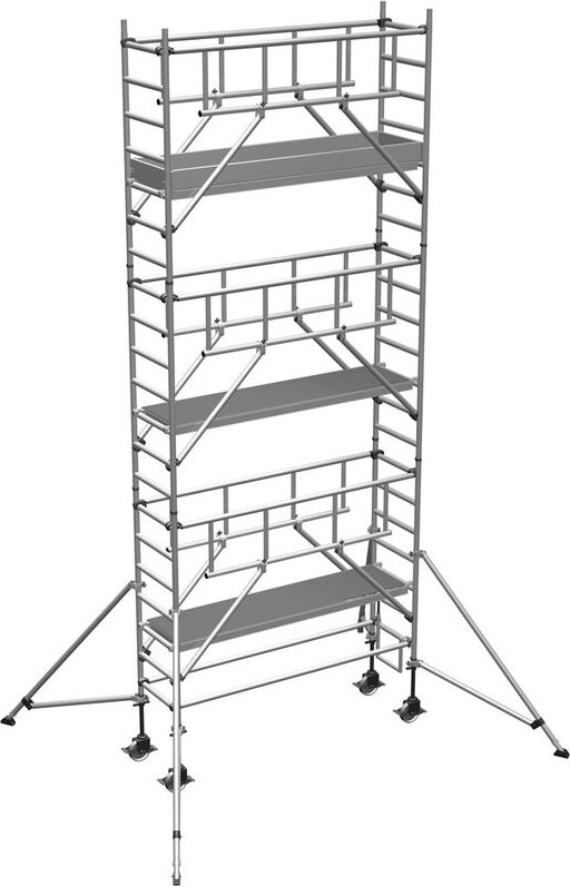 Zarges Fahrgerüst MultiTower S-PLUS 1T mit Auslegern 1,80m Plattformlänge 7,30m AH