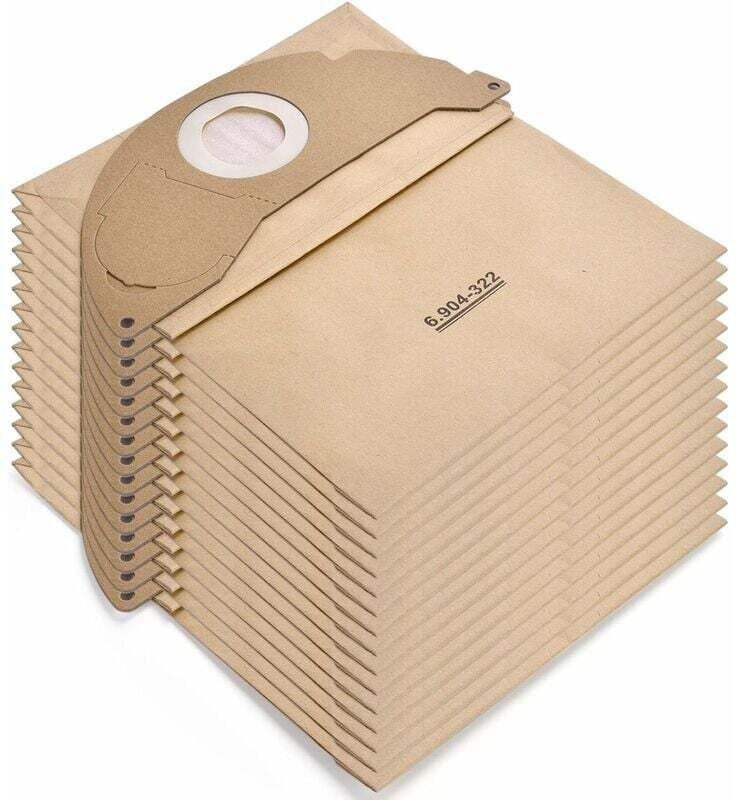 15 Staubsaugerbeutel für Kärcher WD2 MV2 6.904-322.0 WD 2.200 WD2250 A2004 A2054 A2099, Ersatz-Papierfilterbeutel für Na...