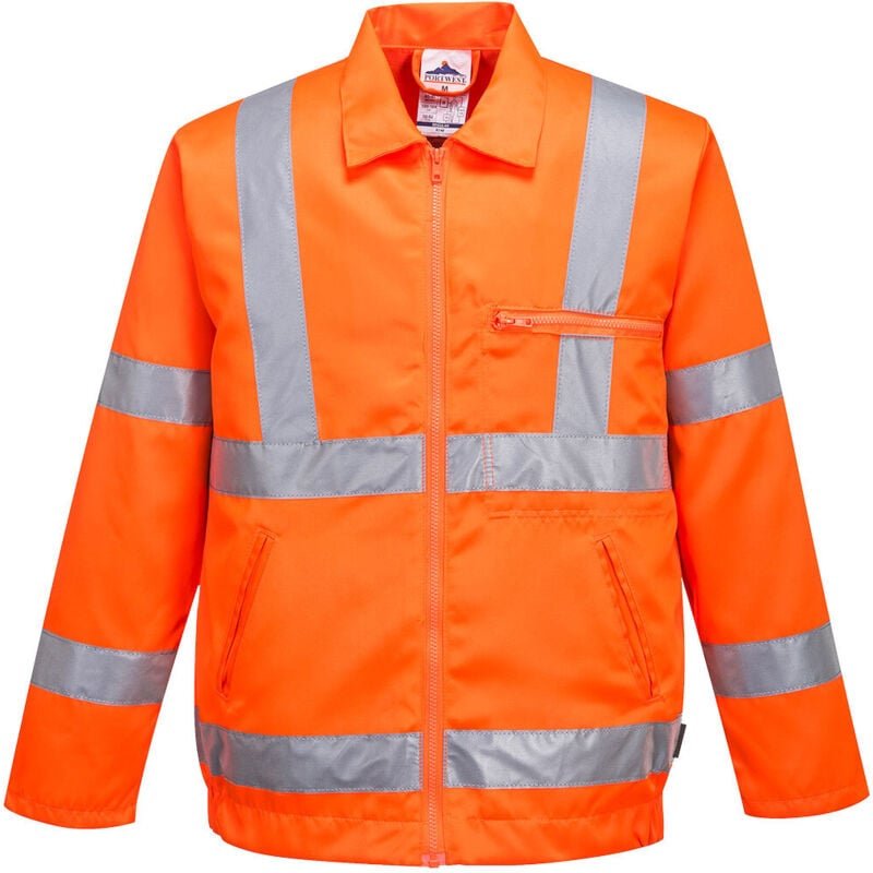 Hochsichtbarkeitsjacke in zweifarbigem Orange, Größe S