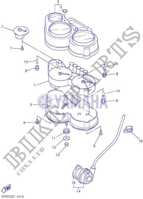Yamaha - 5DM-8353E-60 – Hochleistungscomputergehäuse FZS600 2001