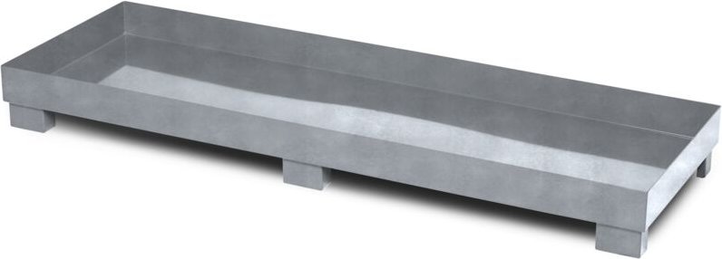 RR Industrietechnik Auffangwanne aus Stahl für 4x 200 Liter Fass ohne Gitterrost BxTxH 2400x800x240mm verzinkt