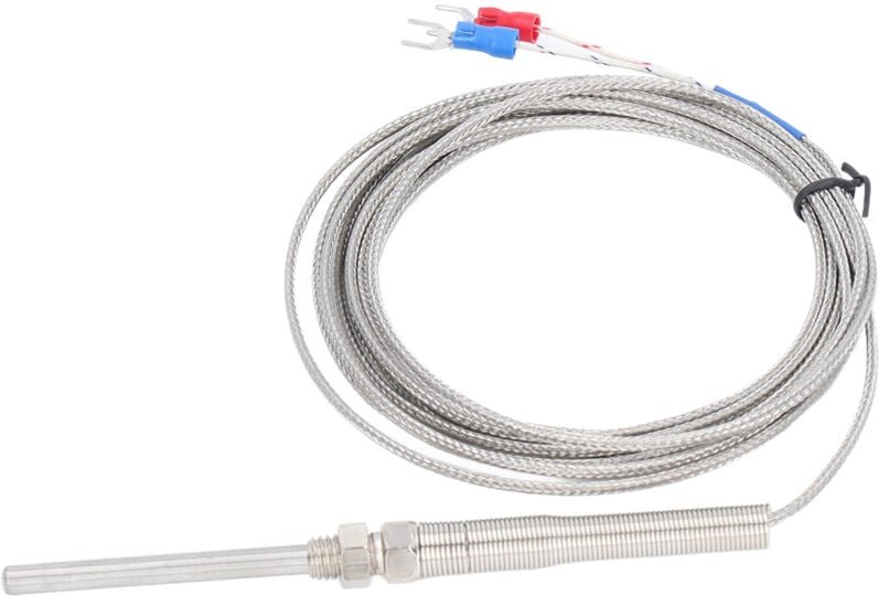 Eosnow BERM K Typ Thermoelement Temperatursensor Abgeschirmter empfindlicher Detektor Messgerät 50 mm Sonde 5 Meter