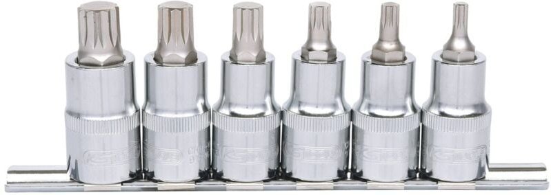 1/2' CHROMEplus Bit-Stecknuss-Satz xzn, 6-tlg M5-M14