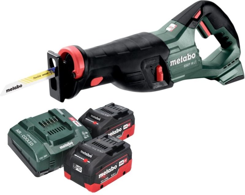 Metabo - ssep 18 lt Akku Säbelsäge 18 v 32 mm + 2x LiHD Akku 8,0 Ah + Ladegerät