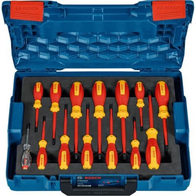 Bosch Combo Kit VDE-Schraubendreher-Set gemischt, 14-tlg. inkl. L-Boxx