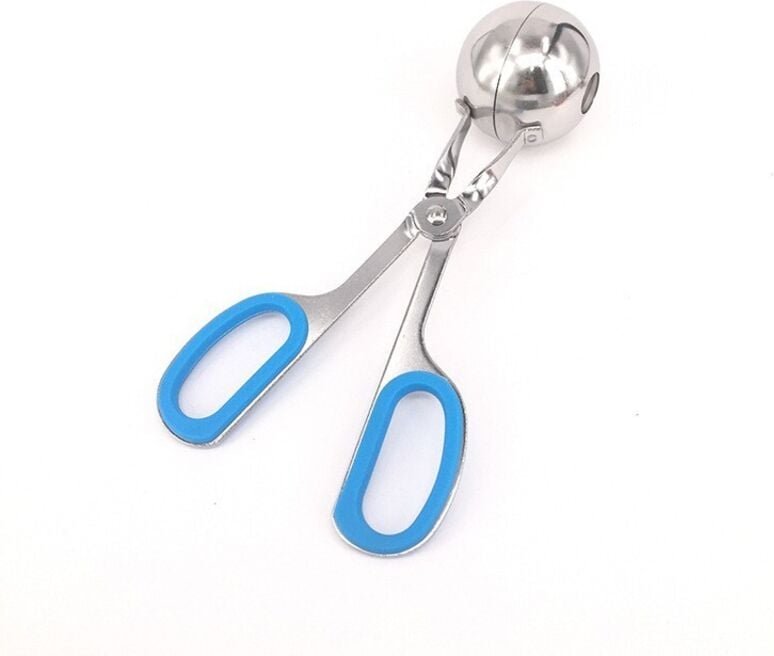 Thumbnail - Edelstahl-Fleischbällchen-Maker, Eiscreme-Kuchenzange, antihaftbeschichtete Melonenkugelschaufel mit rutschfesten Griffe...