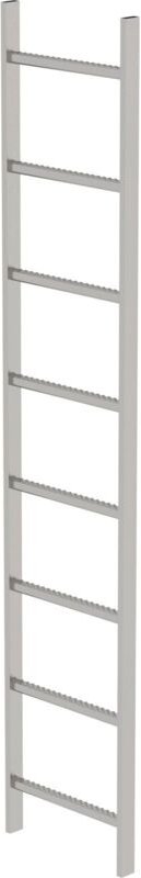 Schachtleiter Edelstahl V4A 400 mm lichte Weite 8 Sprossen - 063008 - Günzburger Steigtechnik