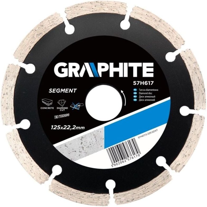 Thumbnail - Graphit – 125 mm segmentierte Diamantklinge für Beton und Stein