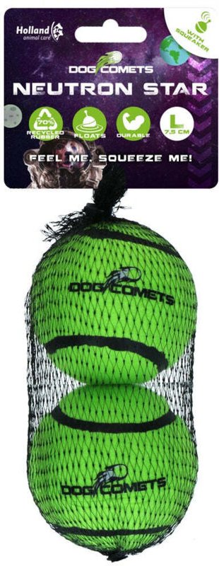 Hundekometen neutron star tennisbal mit pieper l groen 2