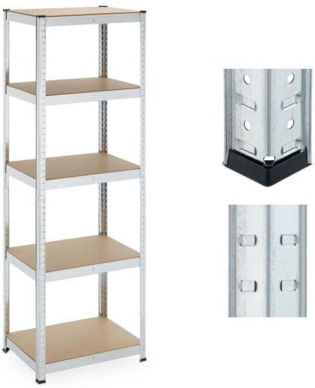 Verzinkte schwerlastregale mit 5 ebenen