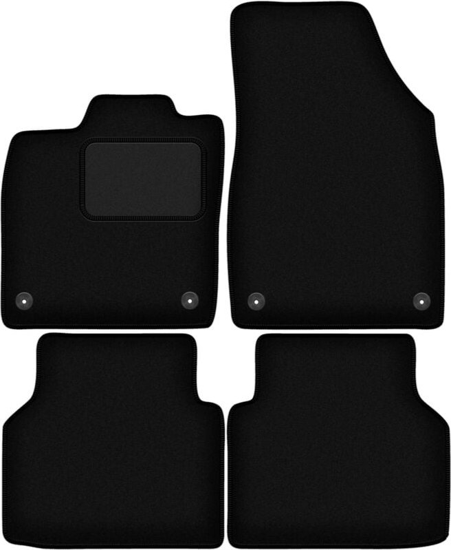 Schwarze Velours-Fußmatten für: Volkswagen ID.4 Crossover (2020-)