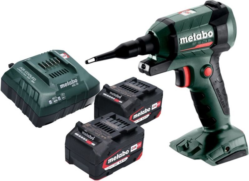 Metabo BP 18 LTX BL Akku Blaspistole 18 V Brushless + 2x Akku 4,0 Ah + Ladegerät