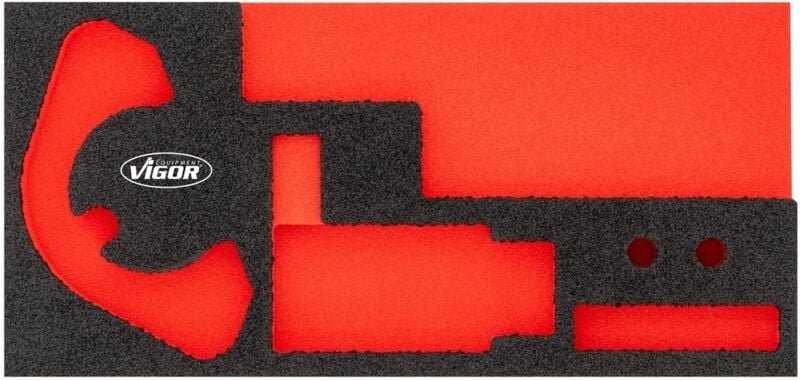 VIGOR Weichschaumeinlage, leer, L x B x H: 393 mm x 188 mm x 35 mm, Art.Nr. V7722N-L